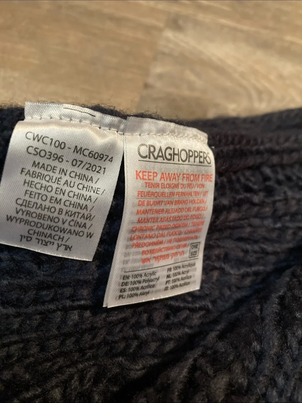 Craghoppers Cable Knit Shanea Scarf - Navy Blue
